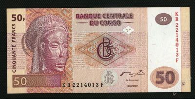 Лот: 2627555. Фото: 1. конго 50 франков 2007г. люкс. Африка