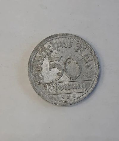 Лот: 19991360. Фото: 1. Монета Германия 50 пфеннигов 1921г. Германия и Австрия