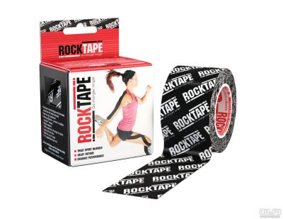 Лот: 10737446. Фото: 1. RockTape Classic 5см х 5м, черный... Массажеры