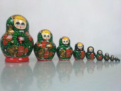 Лот: 15878627. Фото: 1. Матрешка 10 в 1 пузатая. Размер... Фигурки, статуэтки