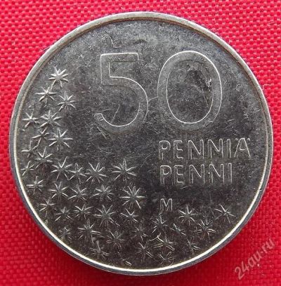 Лот: 2580098. Фото: 1. (№2332-2/LF) 50 пенни 1990 (Финляндия... Европа