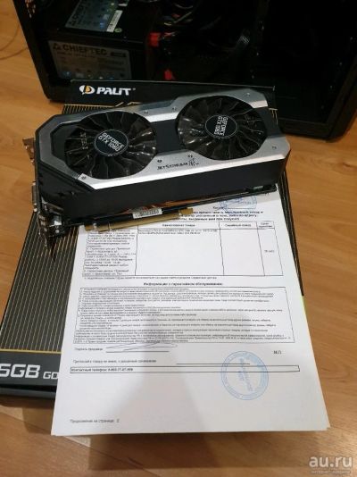 Лот: 12955265. Фото: 1. Видеокарта Palit GeForce GTX 1060... Видеокарты