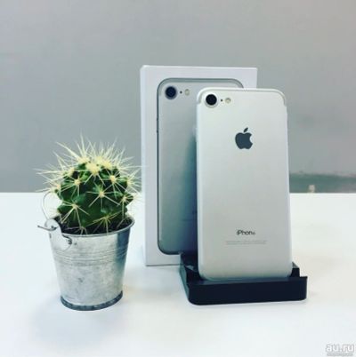 Лот: 13855650. Фото: 1. iPhone 7 32Gb Silver.б/у. В отличном... Смартфоны