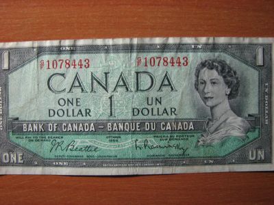 Лот: 4716058. Фото: 1. Канада 1 доллар 1954 года. Америка