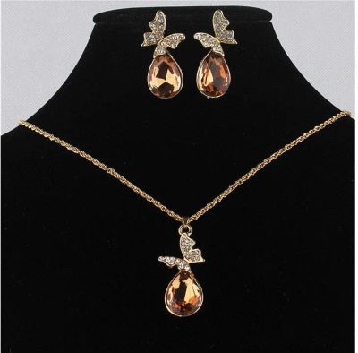 Лот: 3756341. Фото: 1. колье серьги комплект 14k Gold... Комплекты изделий