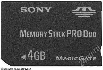 Лот: 452800. Фото: 1. Memory Stick Pro Duo 4 Gb, поддержка... Карты памяти
