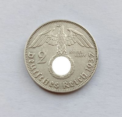 Лот: 18980504. Фото: 1. Германия. 2 марки 1937 серебро... Германия и Австрия