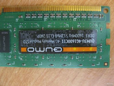 Лот: 17844632. Фото: 1. Оперативная память DDR3 4Gb Qumo... Оперативная память