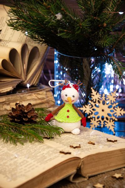 Лот: 18391217. Фото: 1. Новогодний снеговик (ТМ "Радуга... Авторские куклы, игрушки, поделки