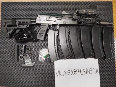 Лот: 25374698. Фото: 1. АКС-74У WE 6 магазинов обвес. Пейнтбол, страйкбол