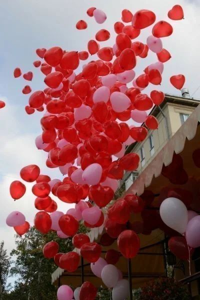 Лот: 3003432. Фото: 1. Гелиевые шарики для свадьбы. Сердечки... Воздушные шары