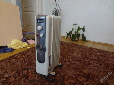 Лот: 2804404. Фото: 1. Обогреватель масляный с вентилятором. Обогреватели бытовые