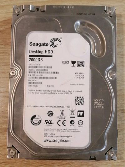 Лот: 16501407. Фото: 1. Жесткий диск Seagate 2000GB. Жёсткие диски