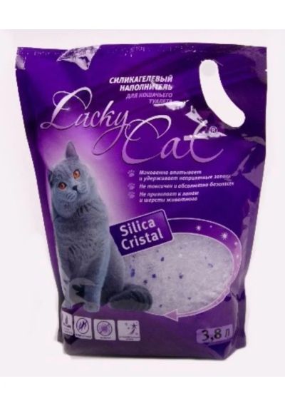 Лот: 8085092. Фото: 1. Наполнитель силикагелевый Lucky... Миски, лотки, наполнители