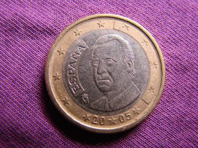 Лот: 11959203. Фото: 1. 1 евро 2005, Испания, король Хуан... Европа