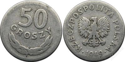 Лот: 2036808. Фото: 1. 50 грошей 1949 год. Остальные страны