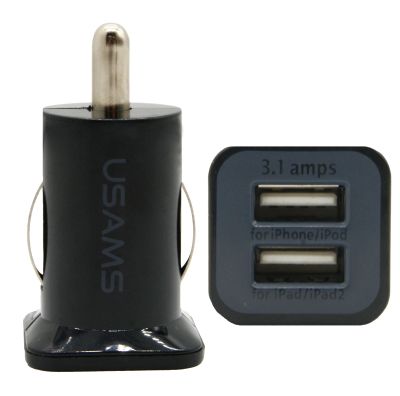 Лот: 16170839. Фото: 1. АЗУ USB x 2 1A/2.1A Usams черный. Зарядные устройства, блоки питания, адаптеры сетевые для смартфонов