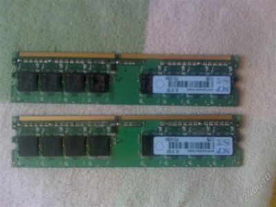 Лот: 911517. Фото: 1. 2 планки NCP 512mb PC2-4300 DDR2. Оперативная память