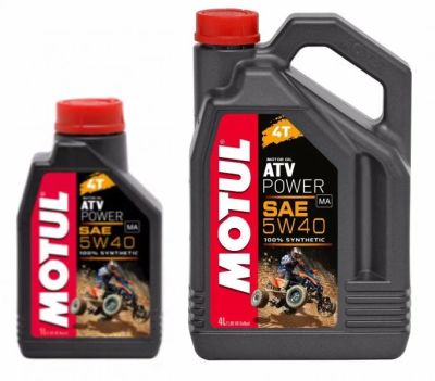 Лот: 12904724. Фото: 1. MOTUL ATV Power 4T 5w40 100% Synt... Масла, жидкости