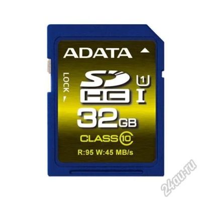 Лот: 5542153. Фото: 1. Карта памяти SDHC 32Gb A-data... Карты памяти