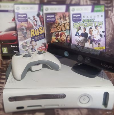 Лот: 16668334. Фото: 1. XBox 360 Lt 3.0+Kinect, 4 игры. Игровые приставки, консоли