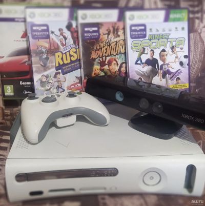 Лот: 16668334. Фото: 1. XBox 360 Lt 3.0+Kinect, 4 игры. Консоли