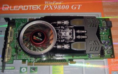Лот: 837245. Фото: 1. Leadtek GeForce 9800GT 512Mb Extreme. Видеокарты