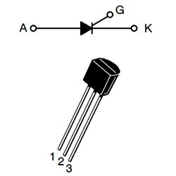 Лот: 10905053. Фото: 1. Тиристор MCR100-8 0.8A, 800V. Другое (радиодетали  (электронные компоненты))