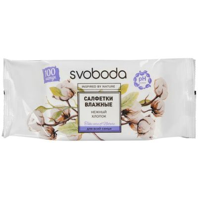 Лот: 24081143. Фото: 1. Салфетки влажные Svoboda Natural... Средства личной гигиены 
