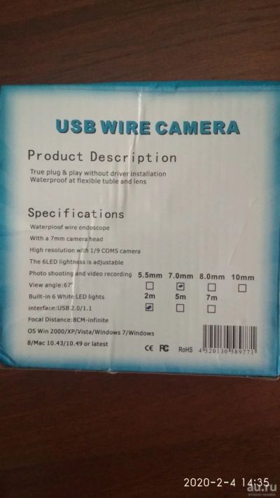 Лот: 15437497. Фото: 1. Usb wire camera. Веб-камеры
