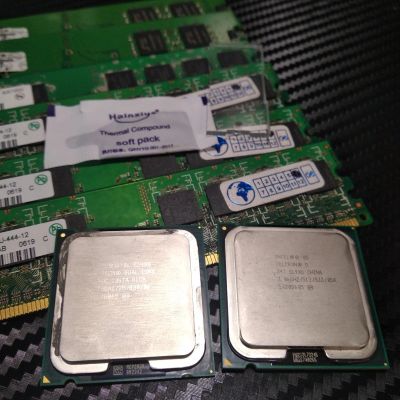 Лот: 15585503. Фото: 1. DDR2 6шт + 2 процессора. Комплекты запчастей