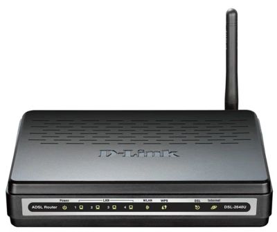 Лот: 5801835. Фото: 1. Модем D-Link DSL-2640U 802.11n... Проводные модемы