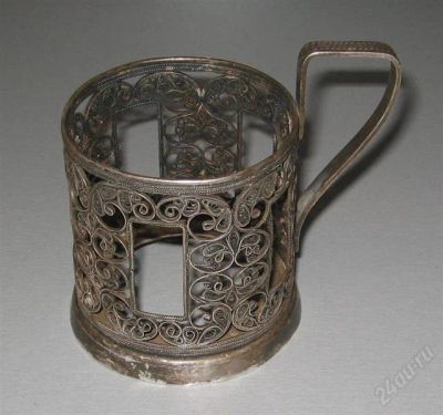 Лот: 1395846. Фото: 1. подстаканник мельхиор скань... Предметы интерьера и быта