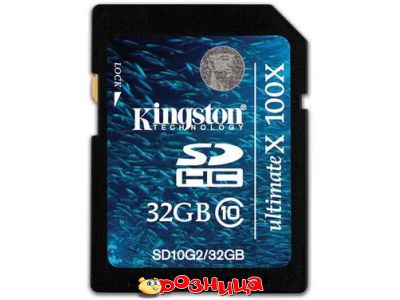 Лот: 7112217. Фото: 1. Карта памяти SDHC Kingston 32Gb... Карты памяти