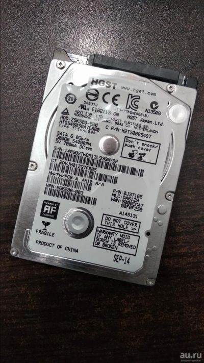 Лот: 12998972. Фото: 1. Hitachi Travelstar Z5K500 HTS545050A7E680... Жёсткие диски (HDD)
