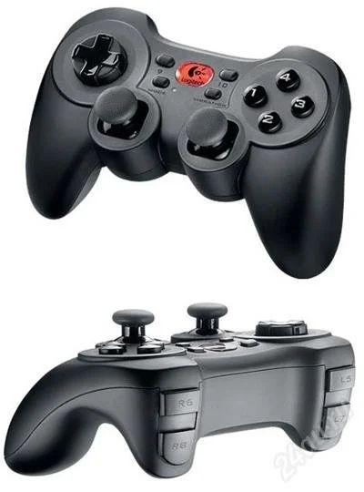 Лот: 947388. Фото: 1. Logitech Cordless Rumblepad 2. Рули, джойстики
