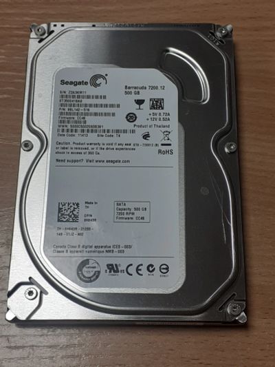 Лот: 20843659. Фото: 1. HDD 500gb SATA, жесткий диск для... Жёсткие диски (HDD)