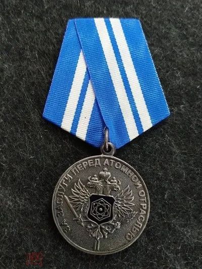 Лот: 16138326. Фото: 1. Медаль-знак за заслуги перед атомной... Другое (значки, медали, жетоны)