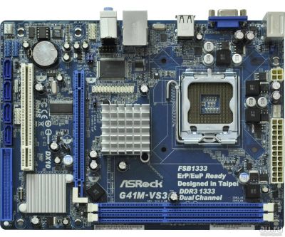 Лот: 8027106. Фото: 1. Материнская плата AsRock G41M-VGS3... Материнские платы