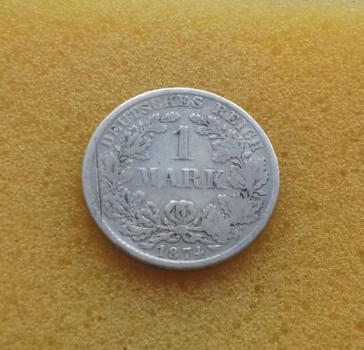 Лот: 12577830. Фото: 1. 1 марка 1874 года. Германия. Серебро... Германия и Австрия