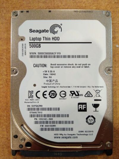 Лот: 14840365. Фото: 1. жесткий диск 2,5 Seagate 500Gb... Жёсткие диски (HDD)