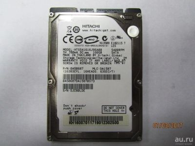 Лот: 9190772. Фото: 1. Жёсткий диск от ноутбука Hitachi... Жёсткие диски (HDD)