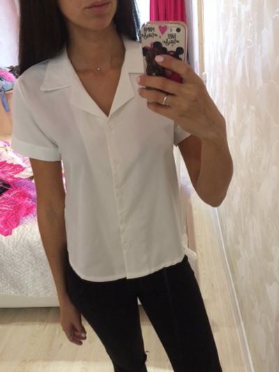 Лот: 14542415. Фото: 1. Новая белая блузка 42 размер. Блузы, рубашки