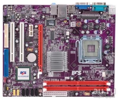 Лот: 8616101. Фото: 1. ECS g31T-m7 (LGA775, 2xDDR2 800... Материнские платы
