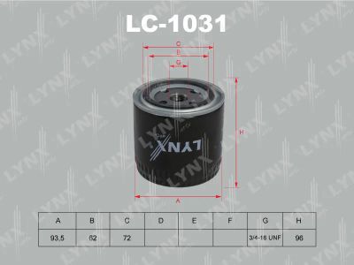 Лот: 8889452. Фото: 1. Фильтр масляный Lynx LC-1031... Расходные материалы