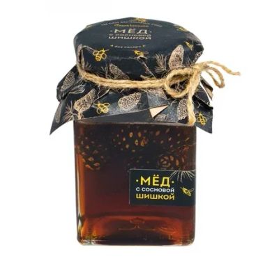 Лот: 19218482. Фото: 1. Мёд натуральный с сосновой шишкой... Мёд, продукты пчеловодства