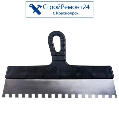 Лот: 25130259. Фото: 1. Шпатель зубчатый Biber с пластиковой... Ручной инструмент