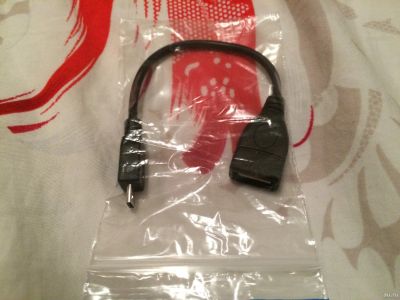 Лот: 13430604. Фото: 1. Переходник с micro-USB на USB... Дата-кабели, переходники