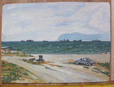 Лот: 17655301. Фото: 1. картина Крымский Берег, масло... Картины, гравюры