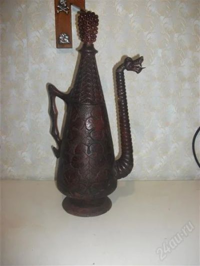 Лот: 1538196. Фото: 1. графин "дракон",дерево. Фигурки, статуэтки